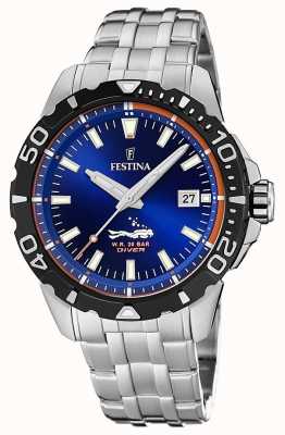 Festina | heren duikers | roestvrijstalen armband | blauwe wijzerplaat | F20461/1