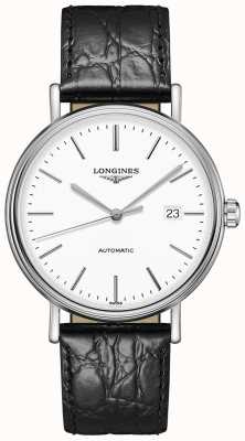 LONGINES Aanwezigheid | Zwitserse automaat | zwarte leren band L49224122