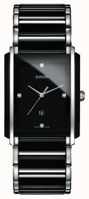 RADO Integraal diamanten high-tech keramiek zwart horloge met vierkante wijzerplaat R20206712