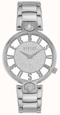 Versus Versace | kirstenhof dames | zilveren stalen armband | glitter wijzerplaat VSP491319
