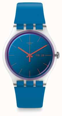 Swatch ​nieuwe heer | polablauw horloge | blauwe siliconen band | SO29K702-S14