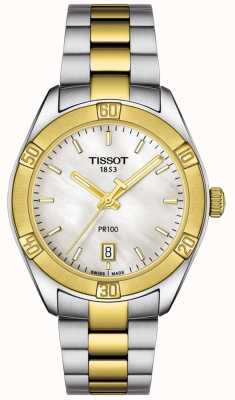 Tissot | pr100 sport chic dames | tweekleurige armband | T1019102211100