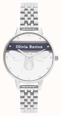 Olivia Burton | dames | varsity geluksbij | zilveren armband | OB16VS07
