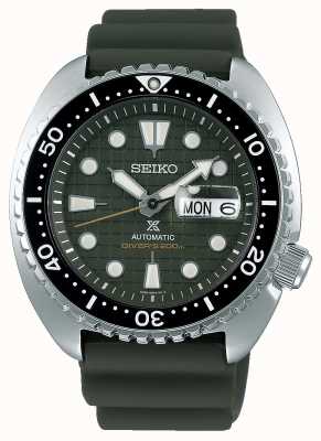 Seiko Prospex heren automatisch mechanisch | kaki rubberen band | kaki wijzerplaat SRPE05K1