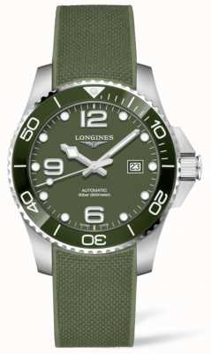 LONGINES Hydroconquest 43mm | groene wijzerplaat | rubberen band L37824069