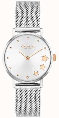 Coach | perenwijn voor dames | zilveren mesh armband | zilveren wijzerplaat | 14503519