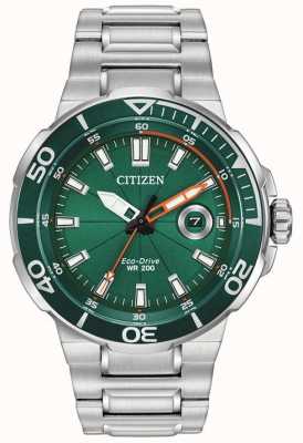 Citizen Heren sport groene wijzerplaat datumweergave AW1428-53X