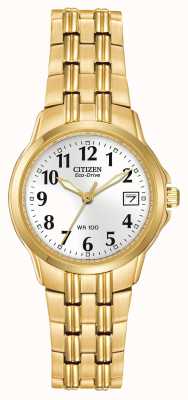 Citizen Dames silhouet sport eco-drive gouden ip horloge EW1542-59A