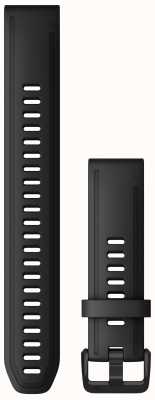 Garmin Quickfit 20mm band alleen groot zwart rubber 010-12942-00