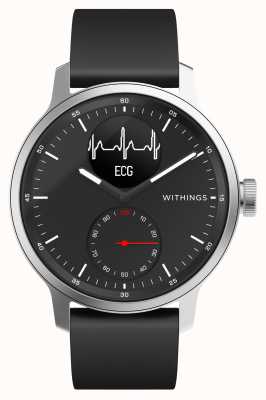 Withings Scanwatch - hybride smartwatch met ecg (42 mm) zwarte hybride wijzerplaat / zwarte siliconen HWA09-MODEL 4-ALL-INT