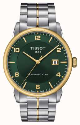 Tissot Luxe powermatic 80 | groene wijzerplaat | roestvrij stalen armband T0864072209700