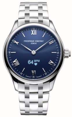 Frederique Constant Heren | vitaliteit | smartwatch | blauwe wijzerplaat | roestvrij staal FC-287N5B6B