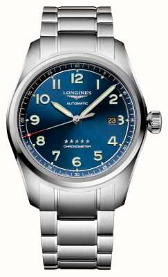 LONGINES Spirit 42 mm roestvrijstalen blauwe wijzerplaat automatisch ex-display L38114936 EX-DISPLAY