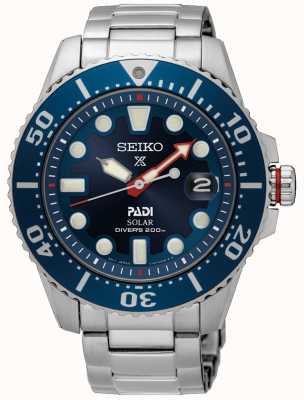 Seiko Padi voor heren | prospex duikers | roestvrij staal | blauwe wijzerplaat SNE549P1