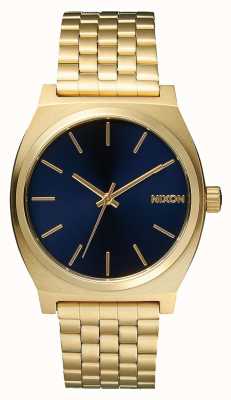 Nixon Tijdteller | allemaal licht goud / kobalt | gouden ip-armband | blauwe wijzerplaat A045-1931-00