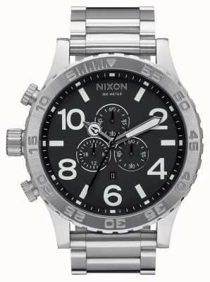 Nixon 51-30 chrono | zwart | roestvrijstalen armband | zwarte wijzerplaat A083-000-00