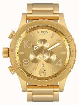 Nixon 51-30 chrono | alle goud | gouden ip-armband | gouden wijzerplaat A083-502-00