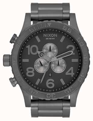 Nixon 51-30 chrono | alle brons | staalgrijze armband | metalen wijzerplaat A083-632-00