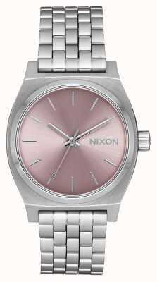 Nixon Middellange tijdteller | zilver / licht lavendel | roestvrijstalen armband | A1130-2878-00