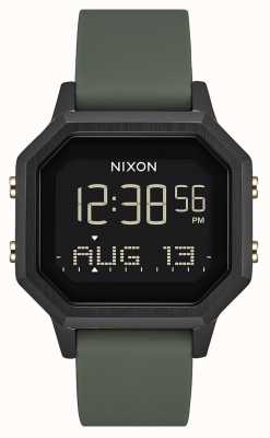 Nixon Sirene ss | zwart / vermoeidheid | digitaal | zwarte siliconen | A1211-178-00