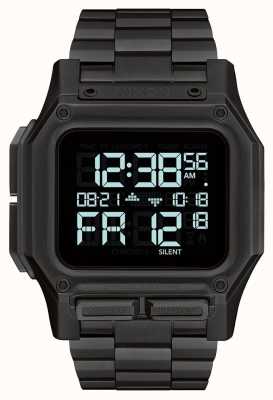 Nixon Regulus ss | helemaal zwart | digitaal | zwarte ip stalen armband A1268-001-00