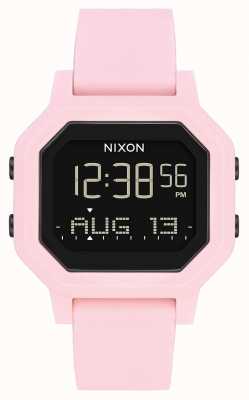 Nixon Sirene | bleek roze | digitaal | roze siliconen band A1311-3154-00