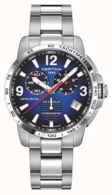 Certina | ds podium | rondetimer | roestvrijstalen armband | blauwe wijzerplaat | C0344531104710