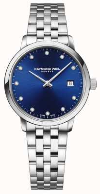 Raymond Weil Toccata | 11 diamant blauwe wijzerplaat | roestvrij stalen armband 5985-ST-50081
