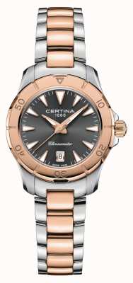 Certina DS actie | tweekleurige stalen armband | grijze wijzerplaat | cosc C0329512208100