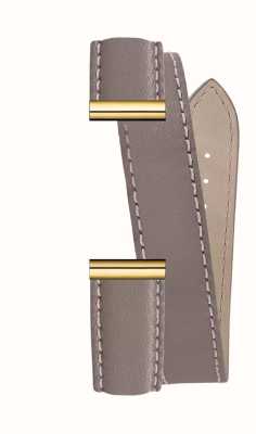 Herbelin Antarès verwisselbare horlogeband - double wrap taupe leer / goud pvd - alleen band BRAC.17048.92/P