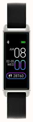 Reflex Active Serie 02 multifunctionele smartwatch (18 mm) digitale wijzerplaat / zwart kunstleer RA02-2007
