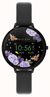 Reflex Active Series 03 multifunctionele smartwatch (38 mm) digitale wijzerplaat / zwart kunstleer RA03-2018