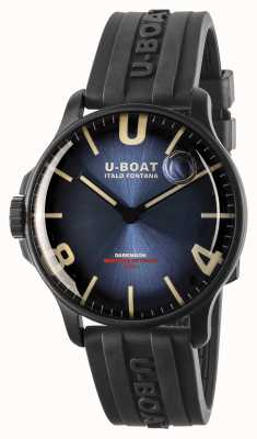 U-Boat Darkmoon 44 mm imperial blauwe ipb/rubberen band 8700/B