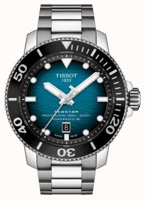 Tissot | seastar 2000 pro | powermatic 80 | turquoise wijzerplaat | stalen armband | T1206071104100