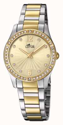 Lotus Horlogeband van goud en zilver voor dames L18384/1