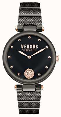 Versus Versace Versus los feliz zwart verguld horloge VSP1G0721