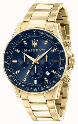 Maserati Sfida heren geel verguld horloge R8873640008
