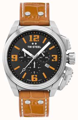 TW Steel Canteen oranje horloge met leren band TW1012