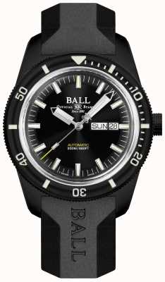 Ball Watch Company Skindiver erfgoed zwarte rubberen band DM3208B-P4-BK