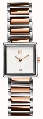 MVMT Frost vierkante kast rosé vergulde stalen armband 28000147-D