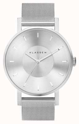 Klasse14 Volare zilveren 42 mm roestvrijstalen mesh-armband VO14SR002M