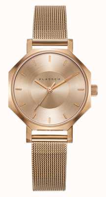 Klasse14 Okto gouden milanese mesh armband 28mm OK17RG002S