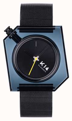 Klasse14 K14 donker 40 mm zwarte milanese mesh armband WKF20BK001M