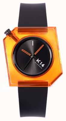 Klasse14 K14 think orange 40 mm zwarte siliconen band WKF19OE001M