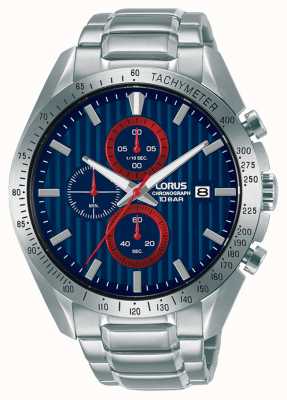 Lorus Sportchronograaf quartz horloge met blauwe wijzerplaat RM307HX9
