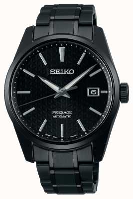Seiko Presage scherpgerande serie monochroom zwart horloge SPB229J1