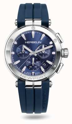Michel Herbelin Newport chrono blauwe rubberen band 37658/AP15CB