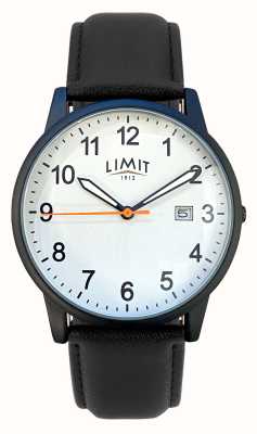 Limit Klassieke witte wijzerplaat / zwart lederen horloge 5801.37