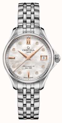 Certina Ds action lady diamanten horloge met parelmoer wijzerplaat C0322071111600