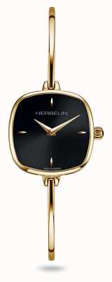 Herbelin Fil dames zwarte wijzerplaat gouden pvd armband armband horloge 17207/BP14